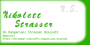 nikolett strasser business card